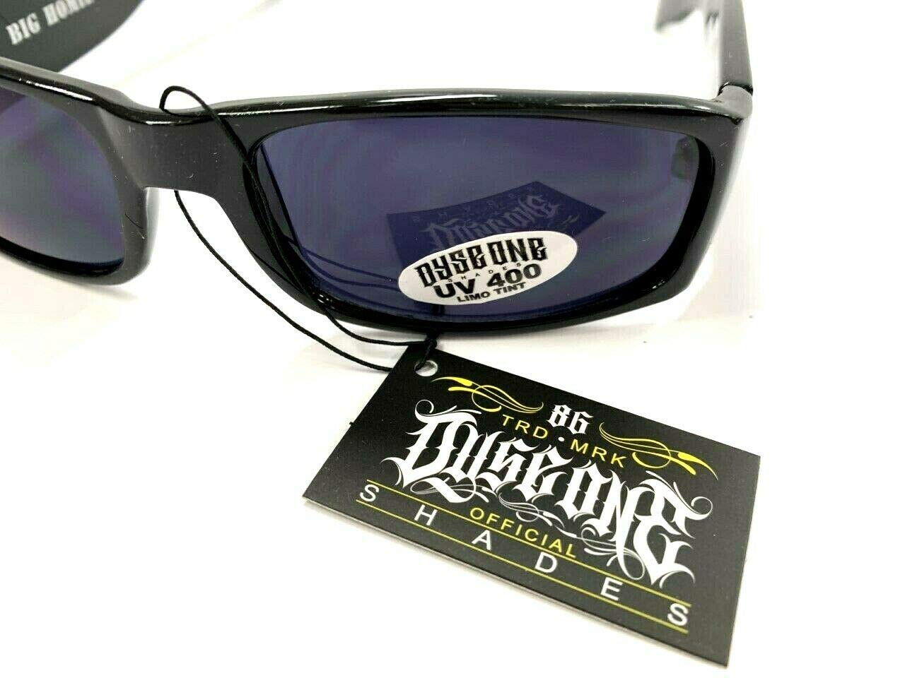 Dyse One Authentic Shades Black Guns Skull Inked Sunglasses California Lowrider Locs Style
