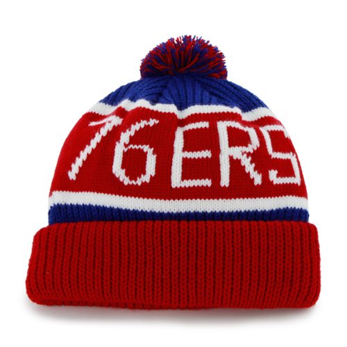 NBA Philadelphia 76Ers Men's Calgary Knit Cuff Cap, One-Size, Royal