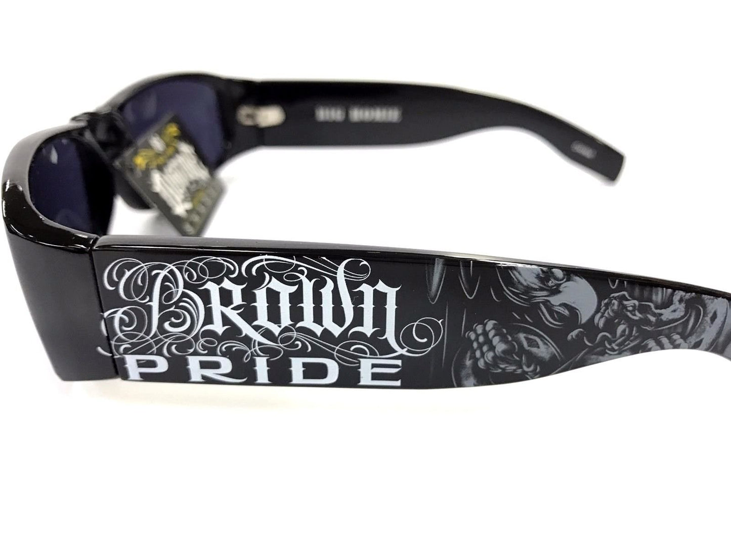 DYSE ONE Authentic Shades Brown Pride Eagle Snake Black Sunglasses California Lowrider Style