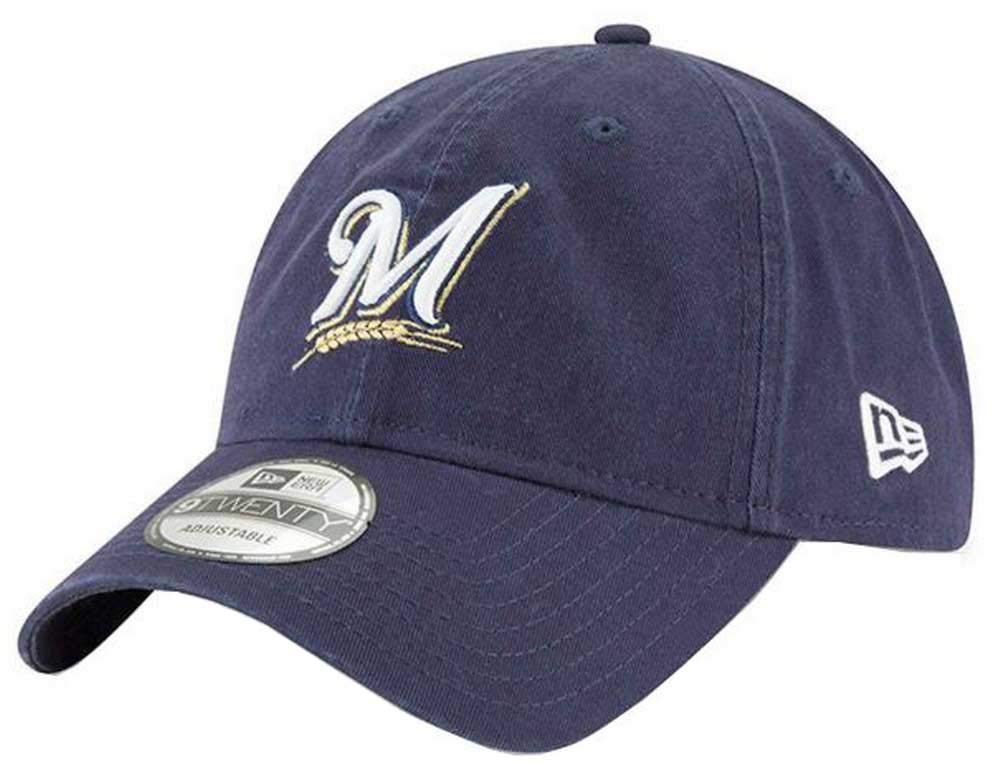 New Era 920 MLB CORE Classic Replica Milwaukee Brewers 9TWENTY Game DAD Cap Navy Blue