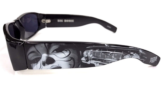 DYSE ONE Authentic Shades Barrio Impala Car Clown Black Sunglasses California Lowrider Style