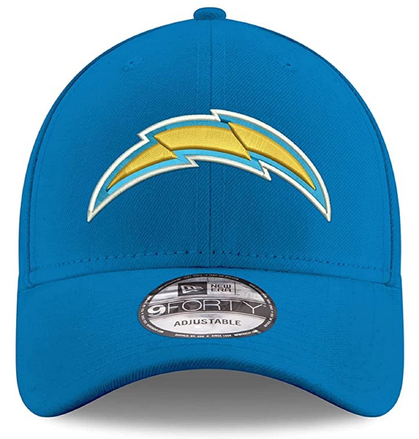 New Era Authentic 9Forty Adjustable Hat Dad Hat Velcro Closure- OSFM (Chargers Los Angeles Light Blue), Black