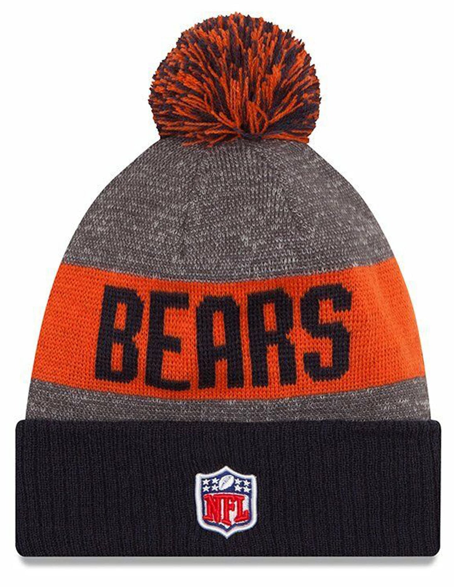 New Era Authentic Bears ChiTown Cold Weather Cuffed Knit Beanie Skully Cap Hat One Size Fit Most (Youth/Jr./Kids Sideline 16)
