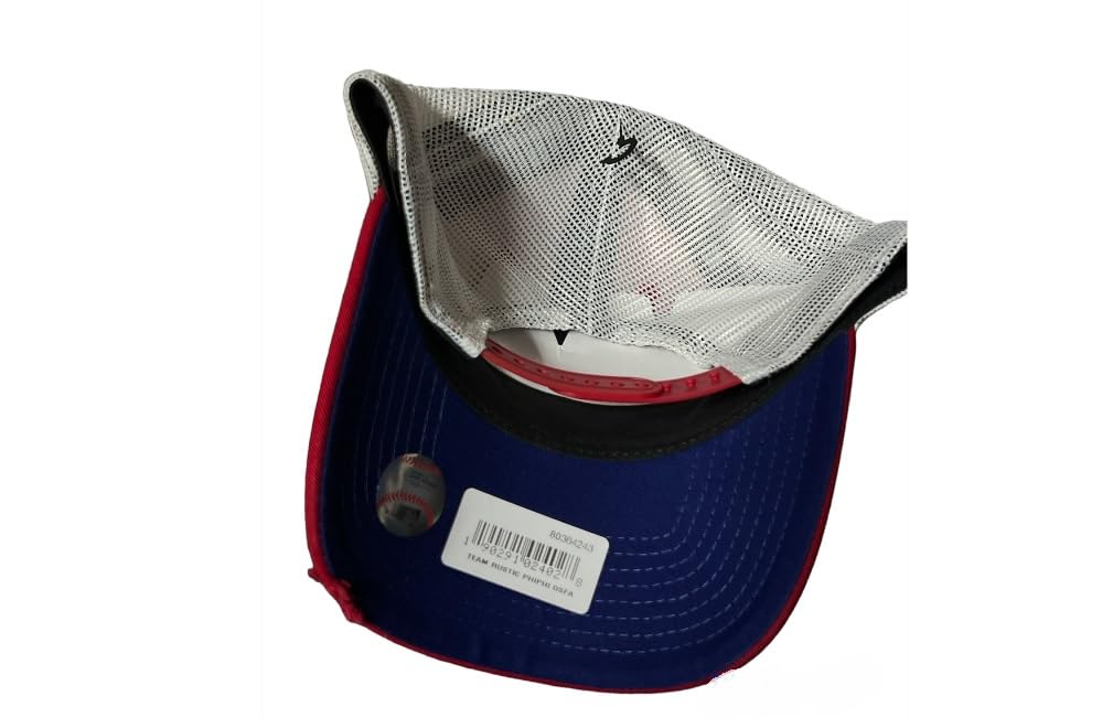 New Era Men's Philadelphia Phillies Rustic Faded Rips Trucker Snapback Unstructured 9twenty Hat Cap