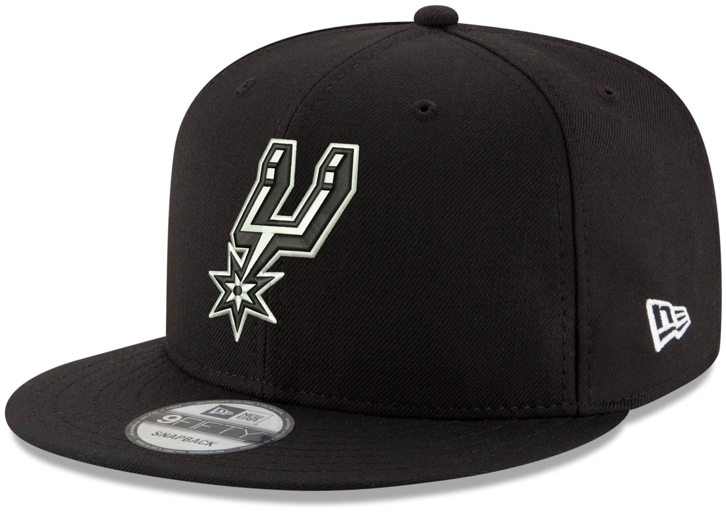 New Era NBA 9FIFTY Black White Adjustable Snapback Hat Cap One Size Fits All