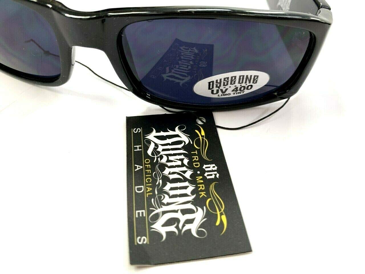 DYSE ONE Authentic Shades Black Muerte Skull Roses Sunglasses California Lowrider Locs Style