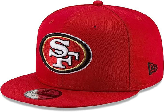 100% Authentic 49ers 9FIFTY Snapback/Strapback MVP 47 Sideline Cap Hat : One Size Fit Most Salute (Team Hat Red Flat Bill Snapback)