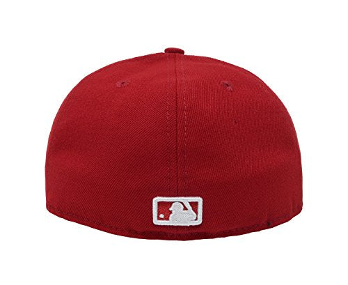 New Era 59Fifty MLB Basic Los Angeles Dodgers Scarlet Red Fitted Headwear Cap (7 3/4)