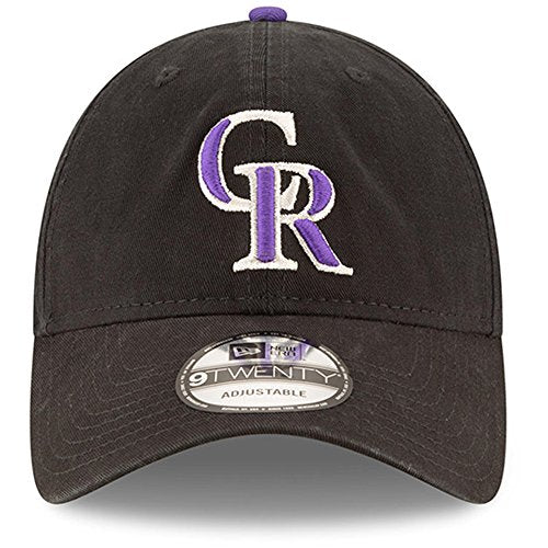Colorado Rockies New Era Game Replica Core Classic 9TWENTY Adjustable Hat Black