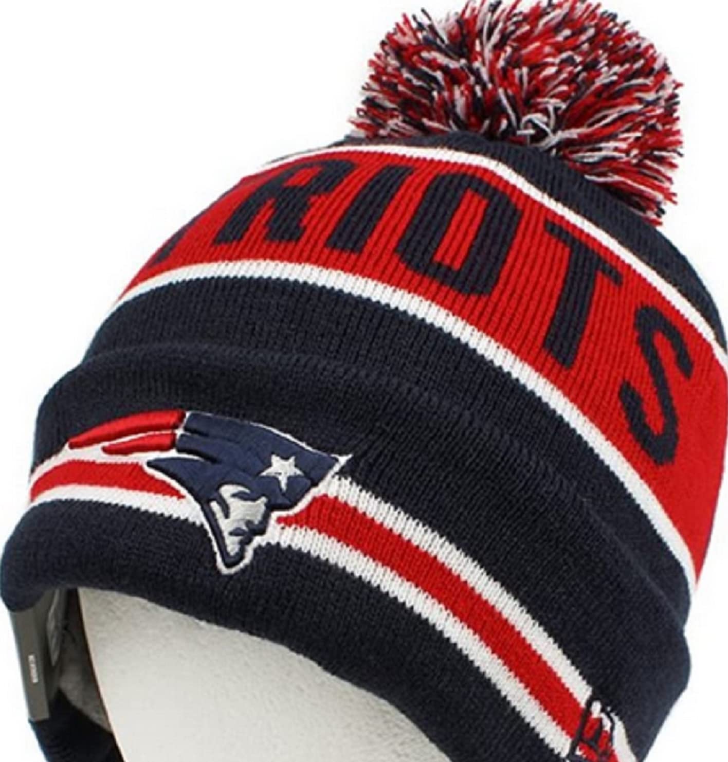 New Era Authentic Collection Patriots Sideline Cold Weather Cuffed Knit Beanie Cap Hat One Size Fit Most Salute (US, Alpha, One Size, The Coach)