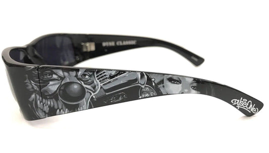Authentic Dyse One Shades Scary Clown Car Payaso Black Sunglasses California Lowrider Style