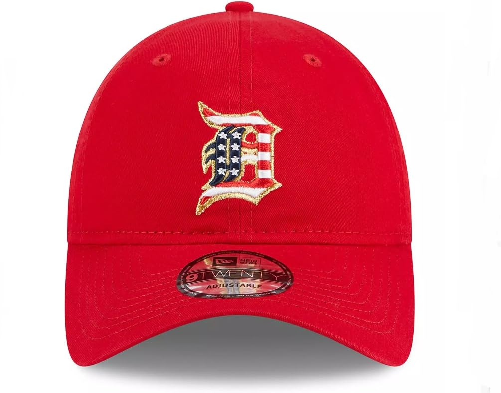 New Era Men's Red Detroit Tigers 2023 Fourth of July 9TWENTY Adjustable Hat