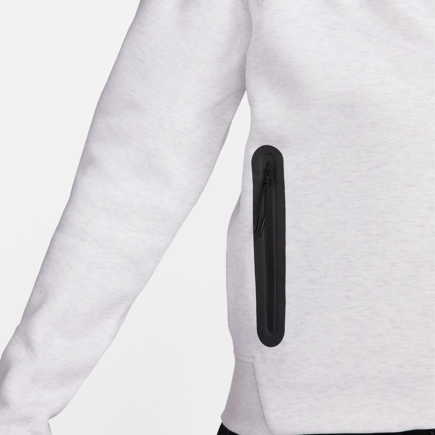 Nike Sportswear Tech Fleece Windrunner Men's Full-Zip Hoodie (Birch Heather/Black, FB7921-051) Size XX-Large