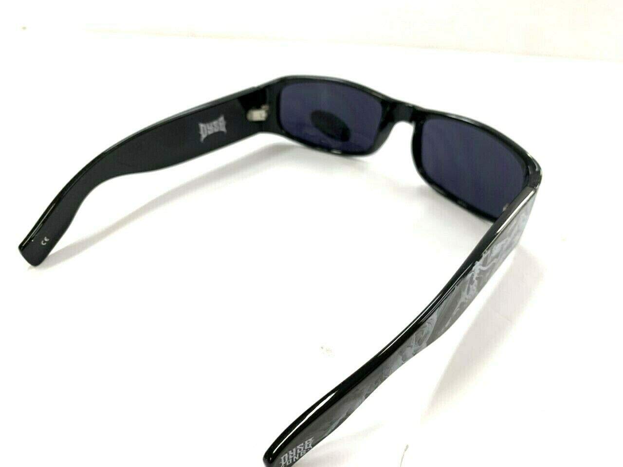 Dyse One Authentic Shades Black Guns Skull Inked Sunglasses California Lowrider Locs Style