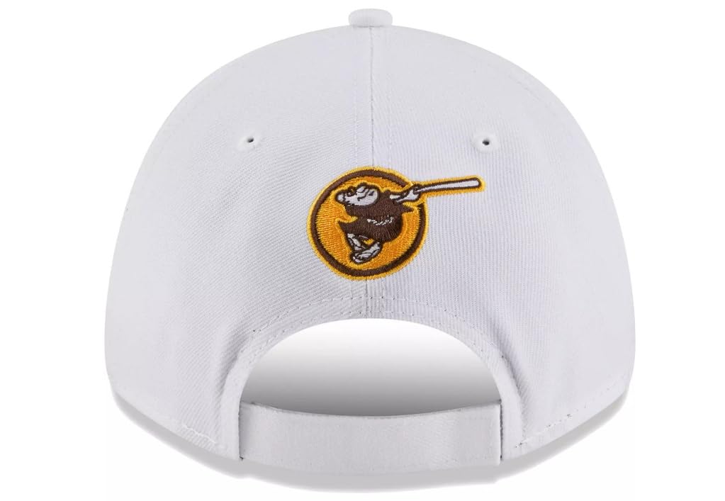 New Era Men's White San Diego Padres League II 9FORTY Adjustable Hat White/Brown
