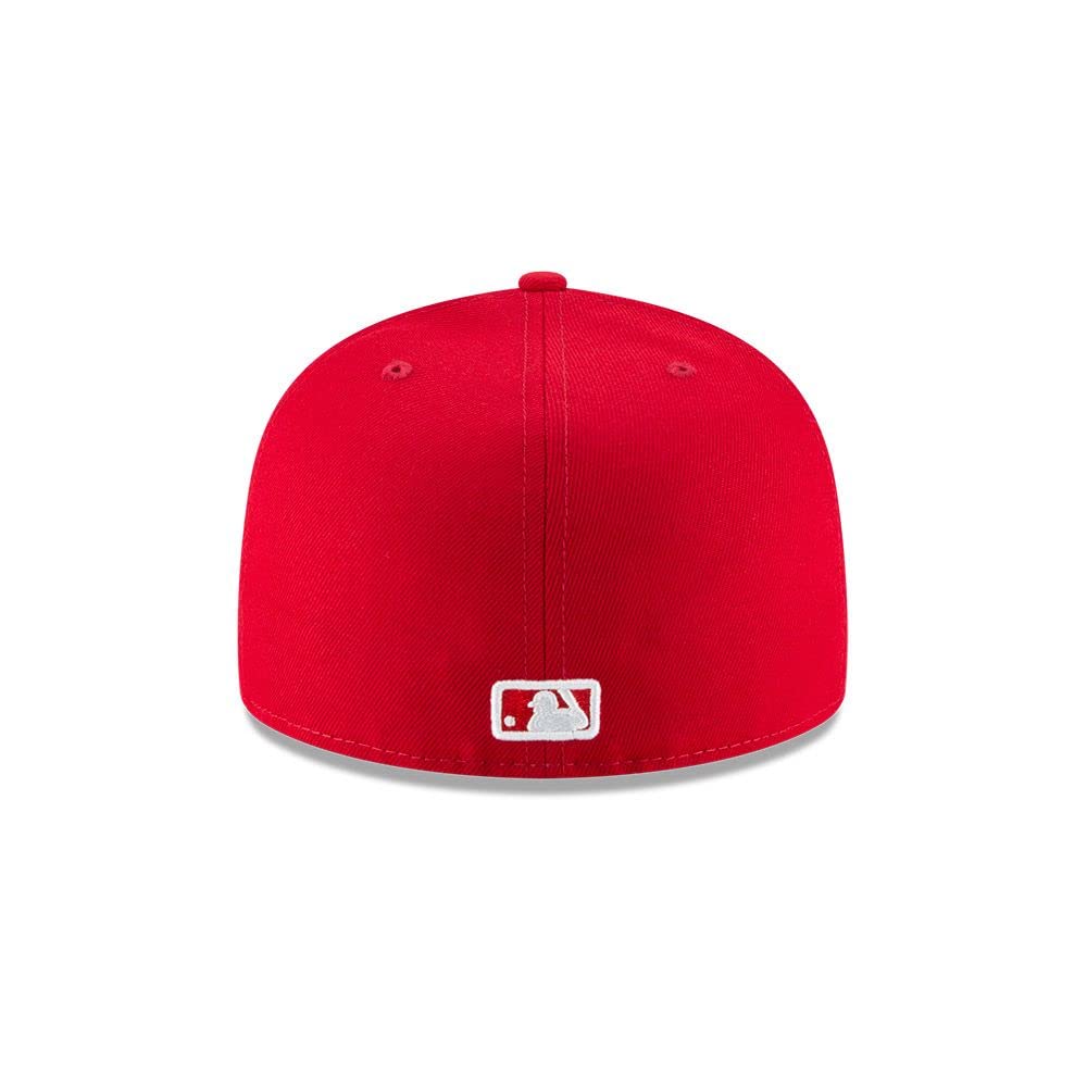 New Era 59Fifty MLB Basic Los Angeles Dodgers Scarlet Red Fitted Headwear Cap (7 5/8-60.6cm)