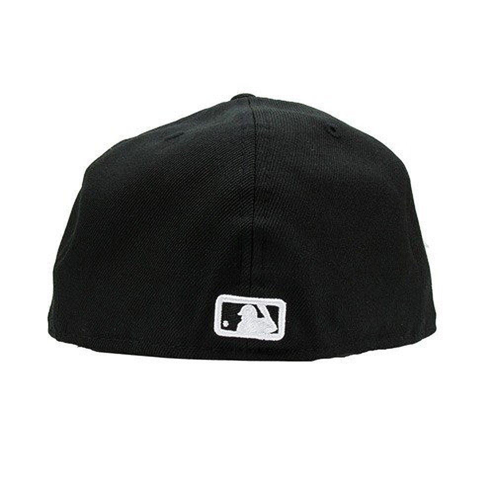 Detroit Tigers New Era 5950 Black with White D Fitted Cap, 8