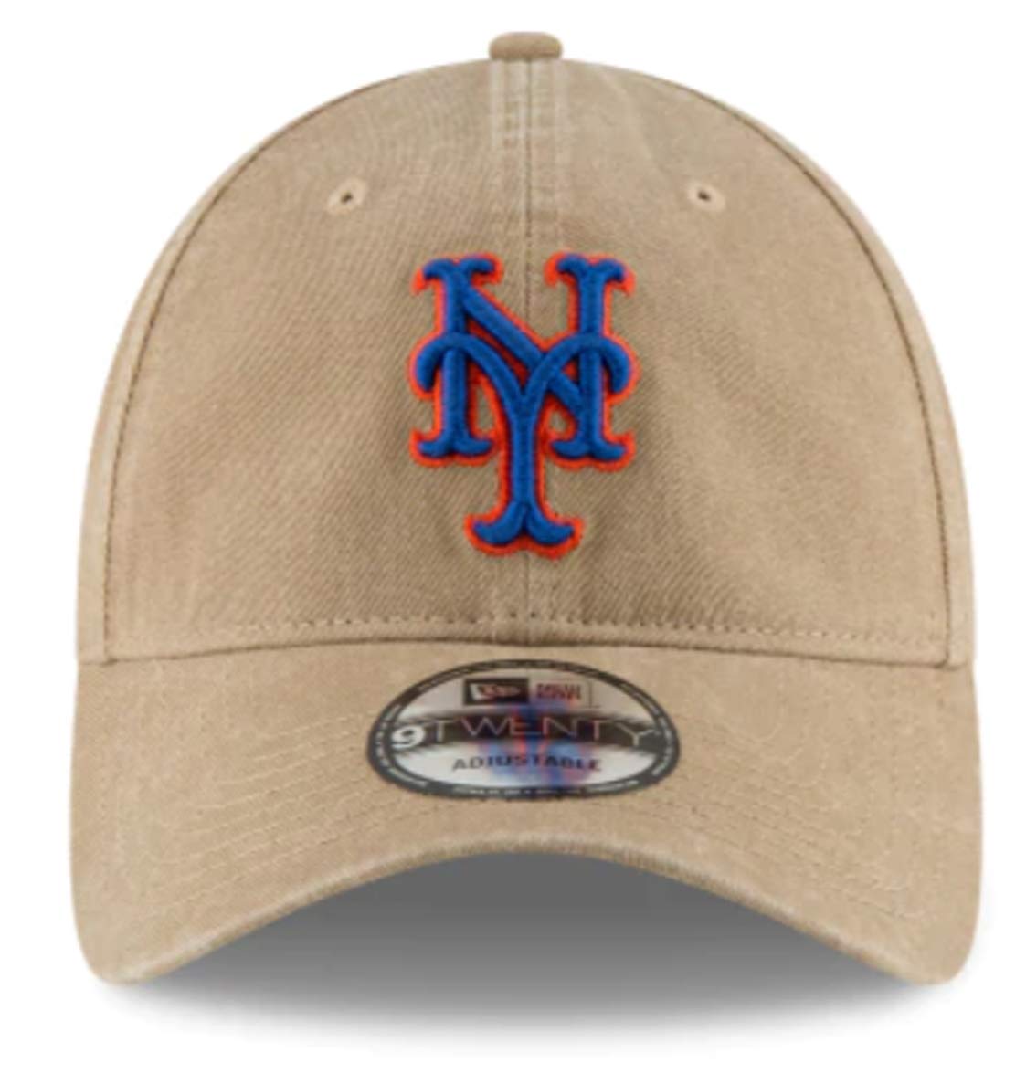 New Era New York Mets Core Classic Khaki 9TWENTY Adjustable Hat : OSFM