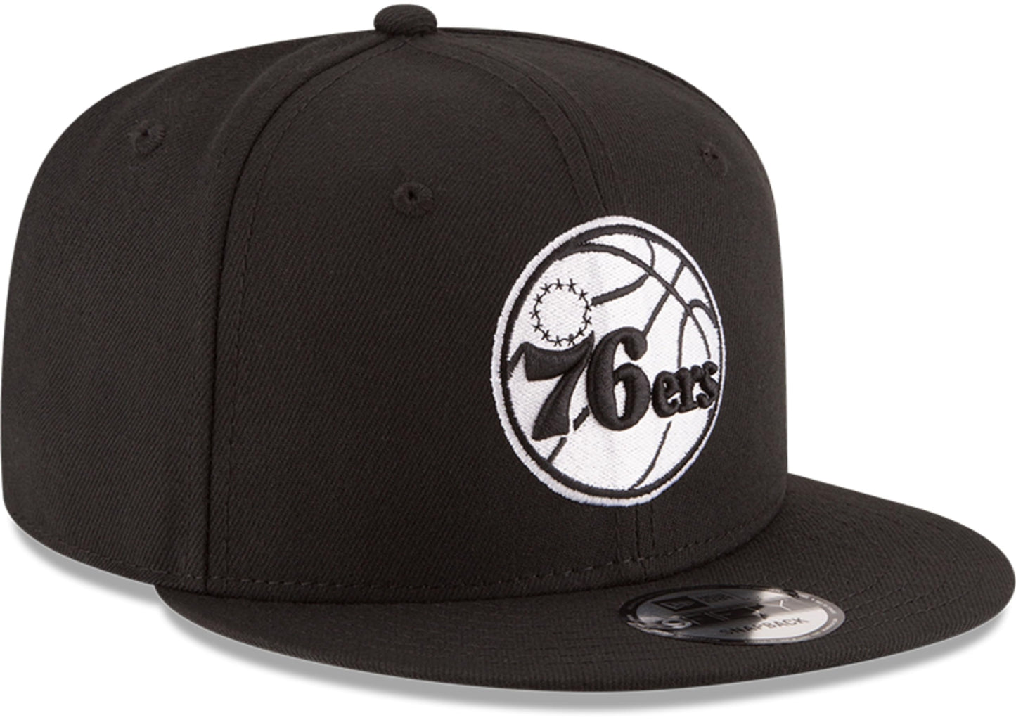 New Era NBA 9FIFTY Black White Adjustable Snapback Hat Cap One Size Fits All