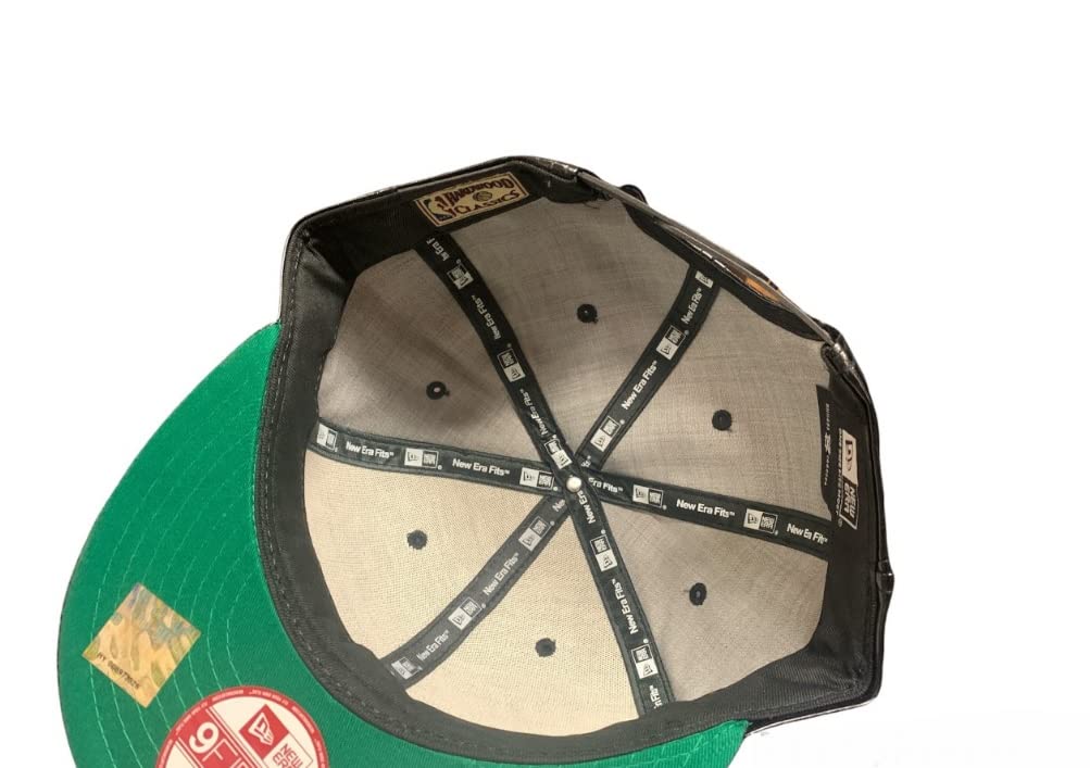 New Era Charlotte Hornets Script Redux Snapback Faux Leather Hat - Black