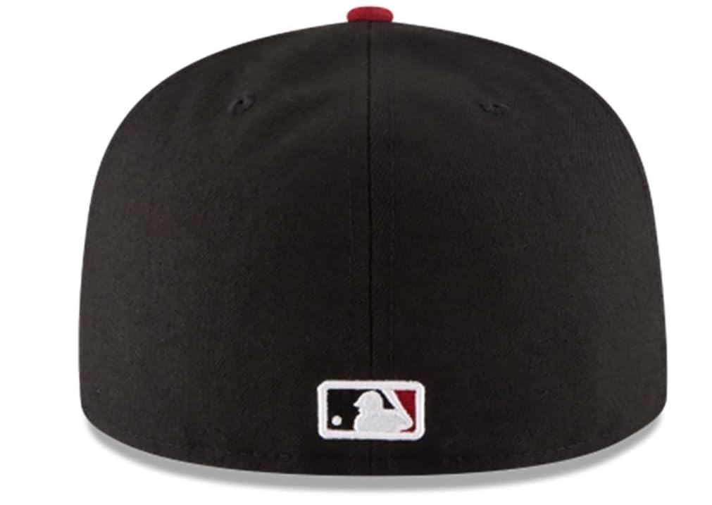 New Era Men's Arizona Diamondbacks 59Fifty Alternate Black Authentic Hat (6 7/8)