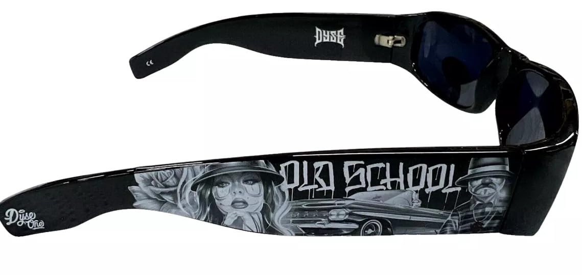 DYSE ONE Authentic Shades Old School Ink Chicano Homie Rose Fedora Sunglasses California Lowrider Locs Style