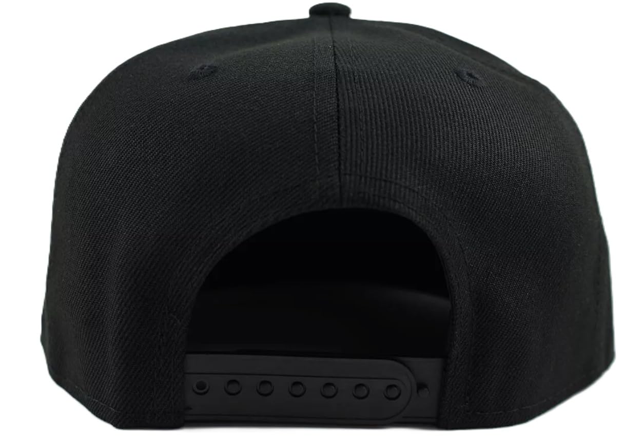 New Era Mens Marlins Cooperstown 9fifty Snapback Adjustable Baseball Hat Cap - Black
