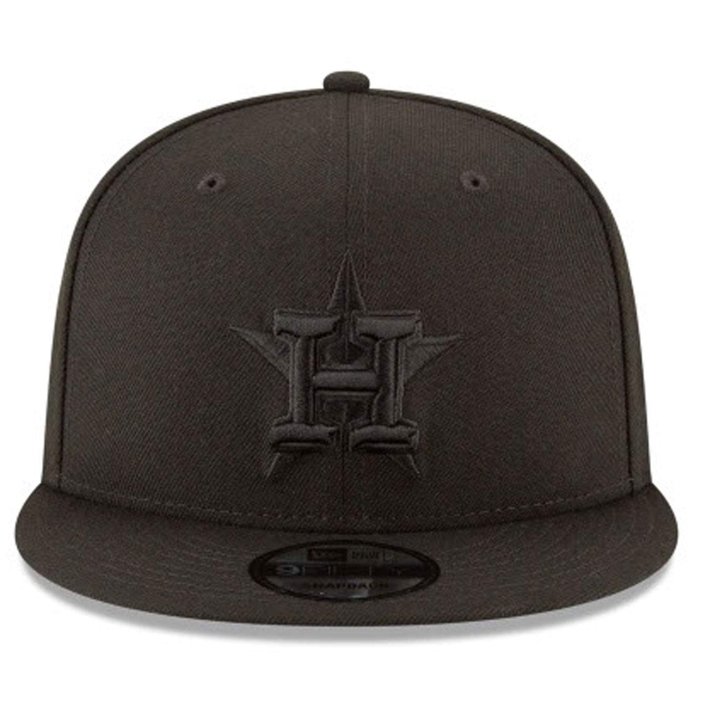 New Era Houston Astros MLB Basic Snapback Black on Black 950 Adjustable Cap