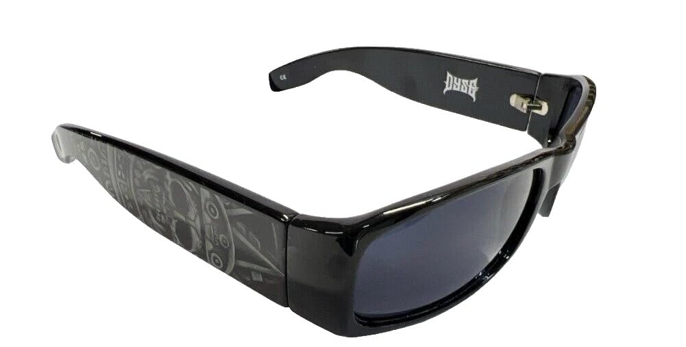 DYSE ONE Authentic Shades Skullendario Grey Aztec Sunglasses California Locs Lowrider Style