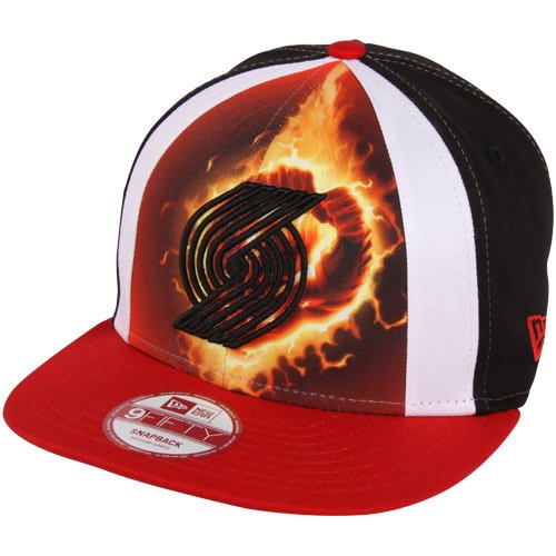 NBA New Era Portland Trail Blazers Marvel Hero 9FIFTY Snapback Hat - Black/Red