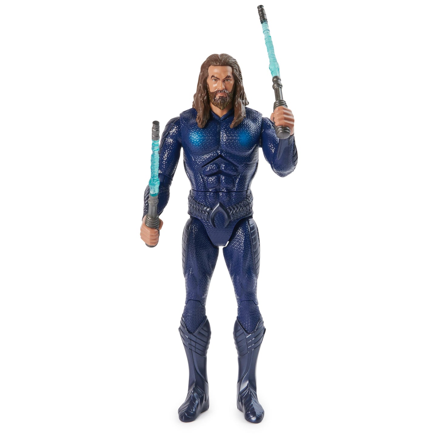 DC Comics, Double Strike Aquaman Action Figure, 12-inch, Stealth Suit, Lights & Sounds, Easy to Pose, Collectible Superhero Kids Toys for Boys 4+