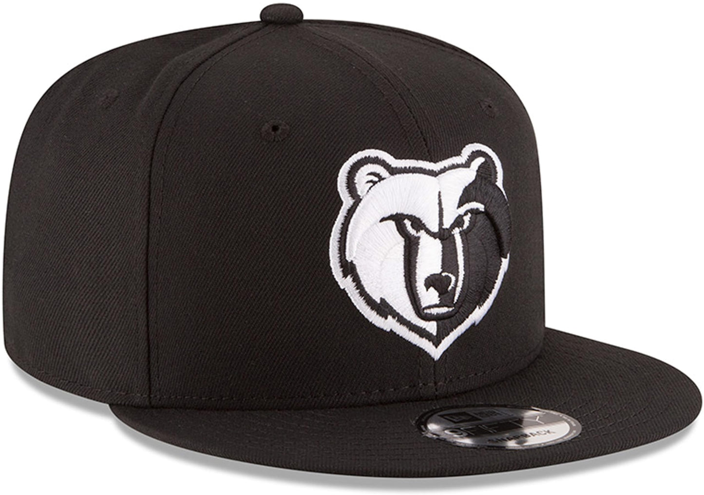 New Era NBA 9FIFTY Black White Adjustable Snapback Hat Cap One Size Fits All (Memphis Grizzlies)
