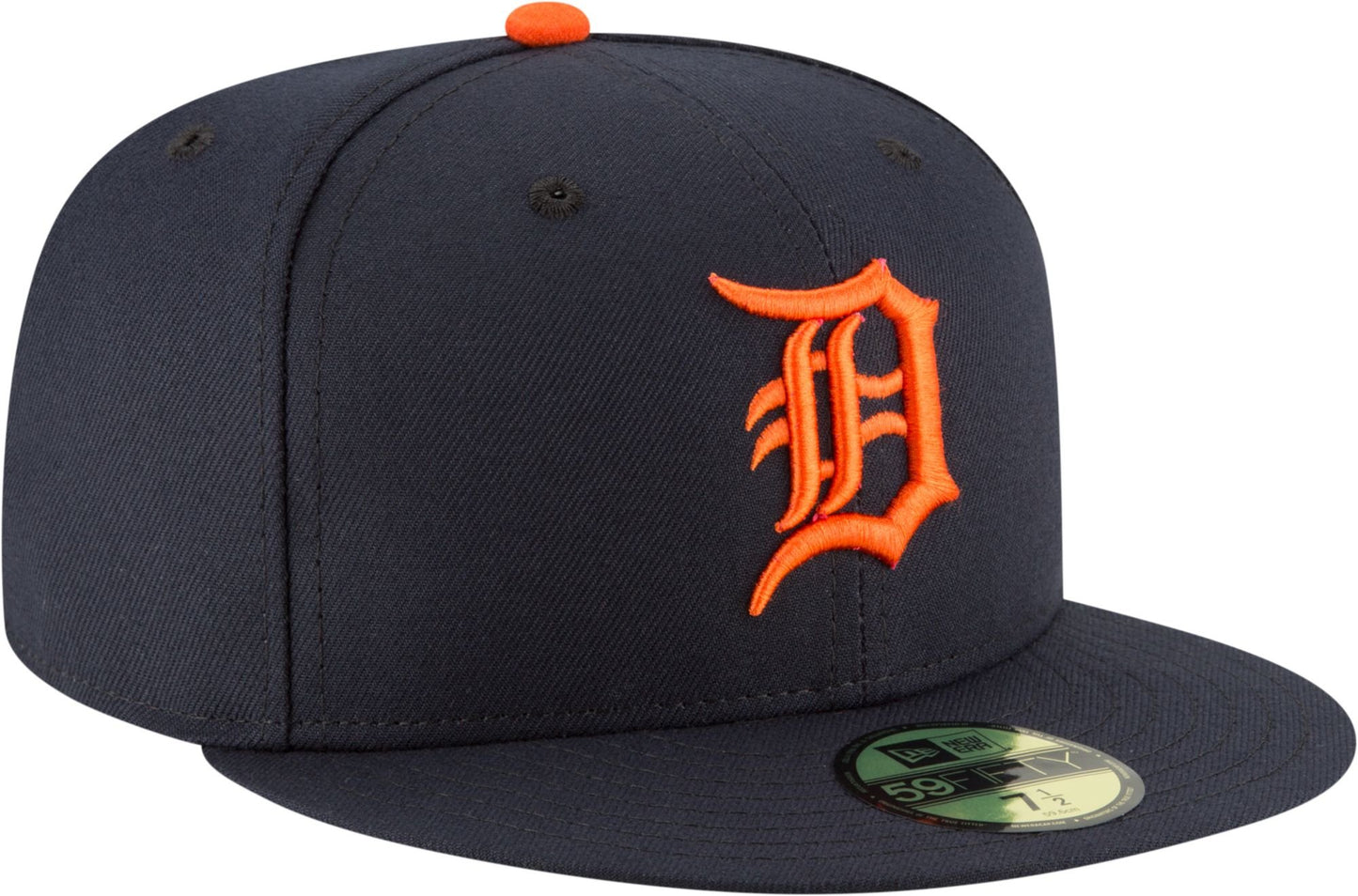 New Era 59Fifty Hat Detroit Tigers MLB Authentic Road Navy Blue Fitted Cap