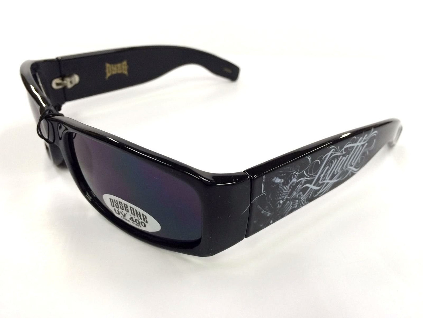 FreAire Authentic Dyse One Shades Loyalty Skeleton Black Sunglasses California Lowrider Style