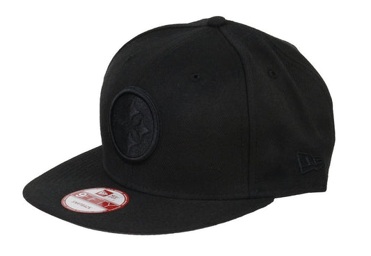 New Era 100% Authentic Exclusive Steelers 950 9FIFTY Snapback Cap Hat : One Size Fit Most (US, Alpha, One Size, Black On Black)