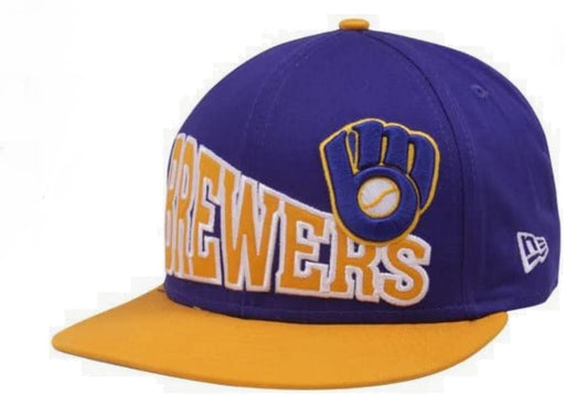 New Era MLB Milwaukee Brewers Navy Blue-Gold Cooperstown Stoked Snapback Hat