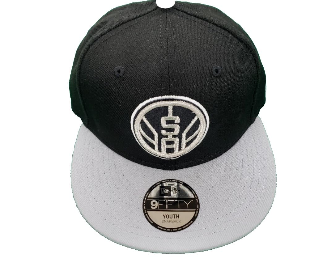 New Era Youth Boys San Antonio Spurs 9FIFTY Snapback Hat Black/Grey, Blue/White