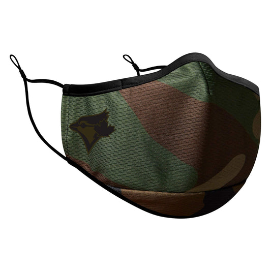 Toronto Blue Jays New Era Camo Face Cover Polyester Adult Adjustable Cool Era Fabric Cloth Fashion Face Covering with 3 Filters