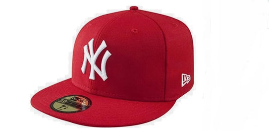 New Era 59Fifty MLB New York Yankees Basic Red White Fitted Cap NewEra Select Cap Size: 7 3/4