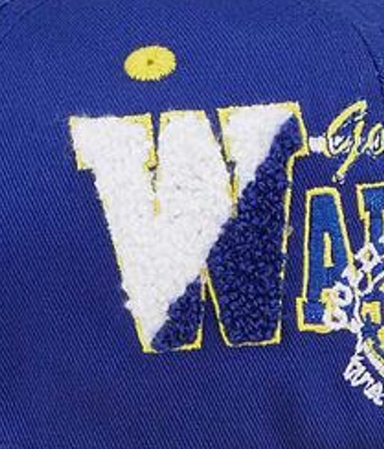 Mitchell & Ness Golden State Warriors Varsity Letter Low Crown Snapback Adjustable Hat Cap - Team Colors
