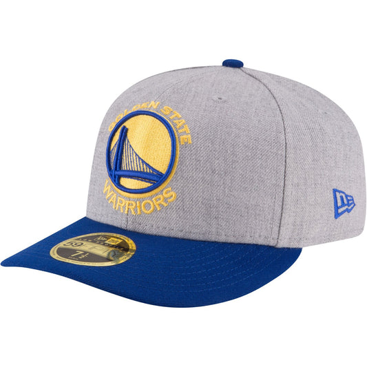 NBA Golden State Warriors Men's Low Profile 59FIFTY Fitted Cap, 7.625, Heather Gray