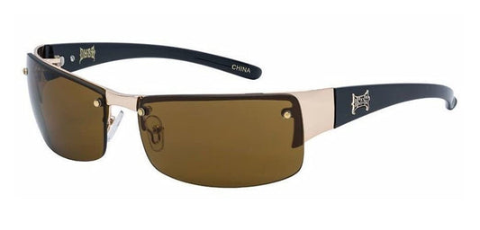 DYSE ONE Authentic Shades Del Rio Gold Brown Metal Sunglasses Cali Lowrider Style