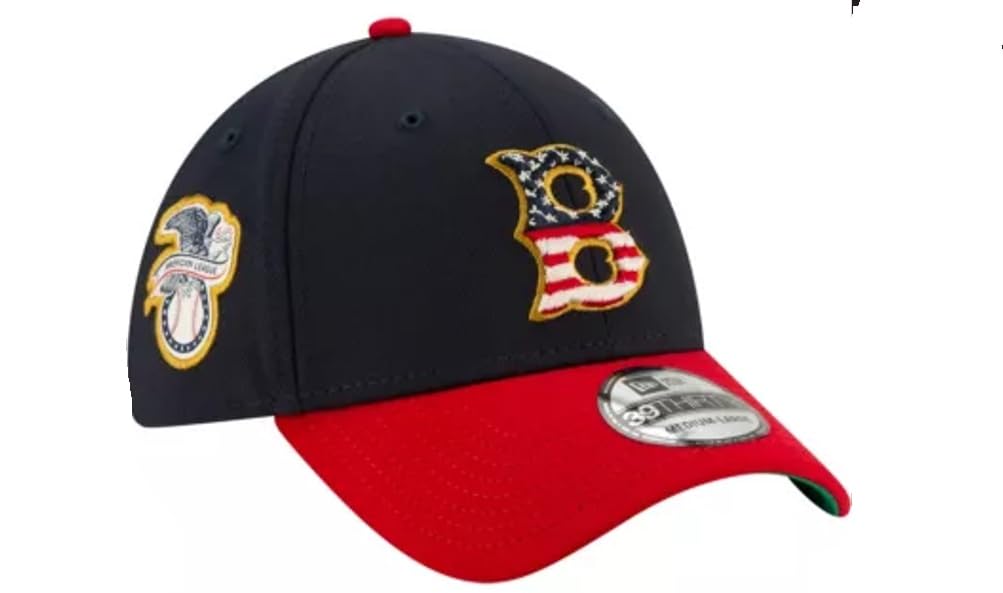New Era Men's Boston Red Sox 39Thirty 2019 4th of July Stretch Flex Fit Hat