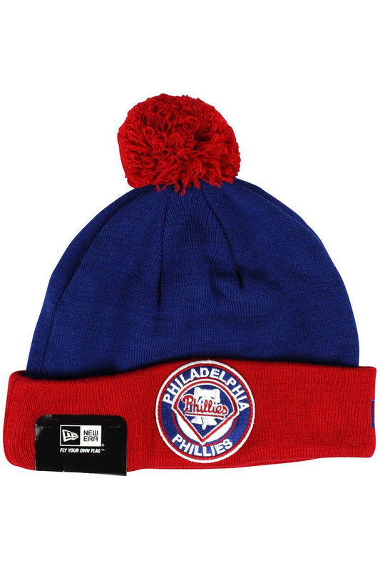 MLB New Era Philadelphia Phillies Circle Knit Beanie - Red/Royal Blue