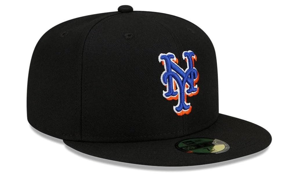New Era Men's New York Mets Authentic Collection Alternate On-Field 59FIFTY Fitted Hat - Black (US, Numeric, 7, Black)