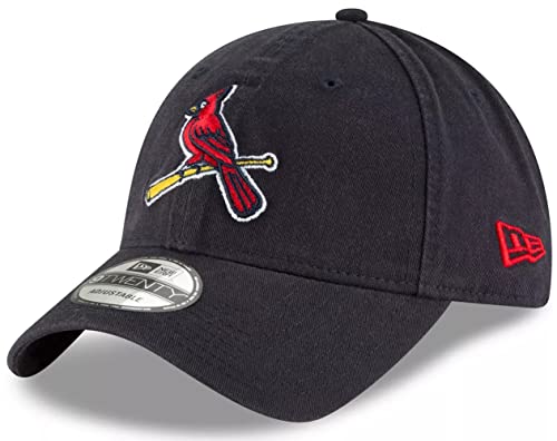 New Era MLB Core Classic 9TWENTY Alternate Team Logo Adjustable Hat Cap One Size Fits All - St Louis Cardinals Navy
