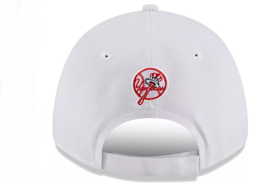 New Era Men's 9FORTY New York Yankees Hat Cap Adjustable Strap - White/Navy