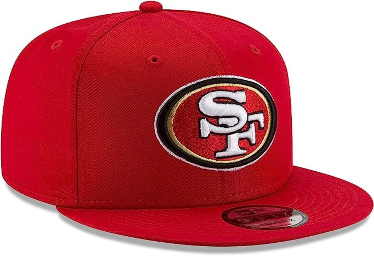 100% Authentic 49ers 9FIFTY Snapback/Strapback MVP 47 Sideline Cap Hat : One Size Fit Most Salute (Team Hat Red Flat Bill Snapback)