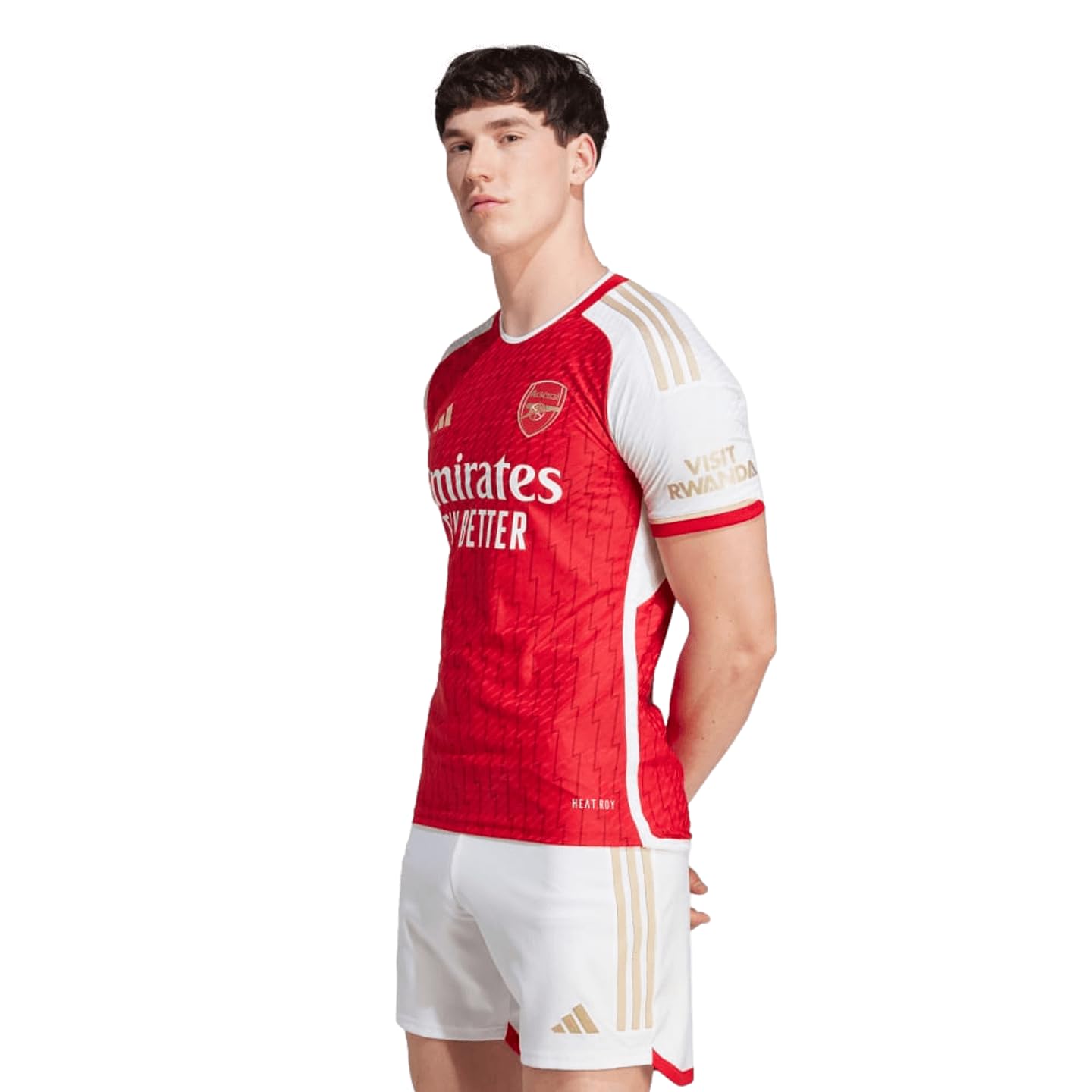 adidas Men's Soccer Arsenal 23/24 Authentic Home Jersey - Celebrating 20 Years of Undefeated History
