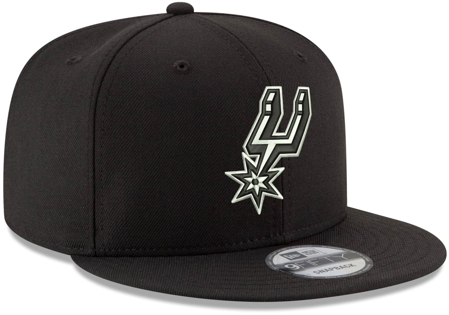 New Era NBA 9FIFTY Black White Adjustable Snapback Hat Cap One Size Fits All